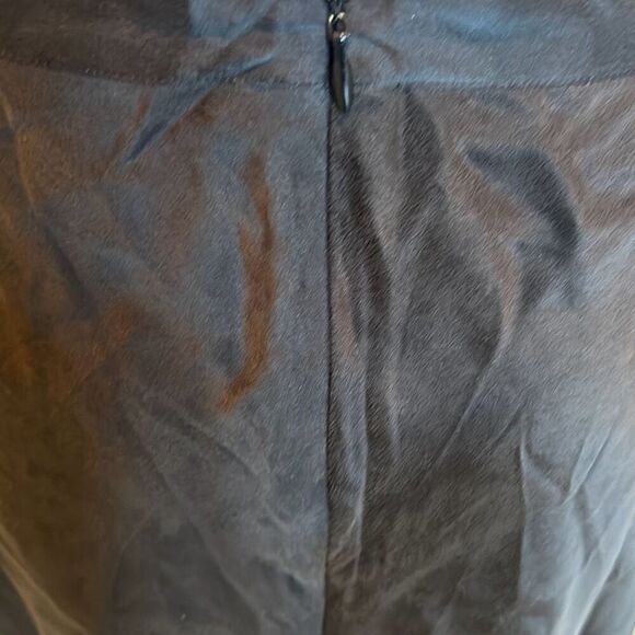 Chaser Womens M Satin Flared Midi Skirt Solid Black Minimalist Office Modest New - Picture 5 of 9